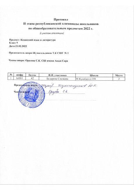 протокол 9 кл. каз.язык в рус.классах с учетом апелляции